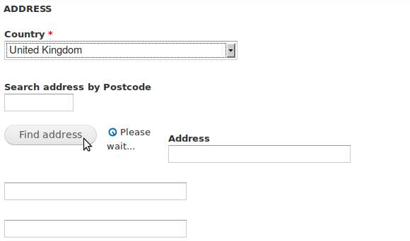 Find address by postcode